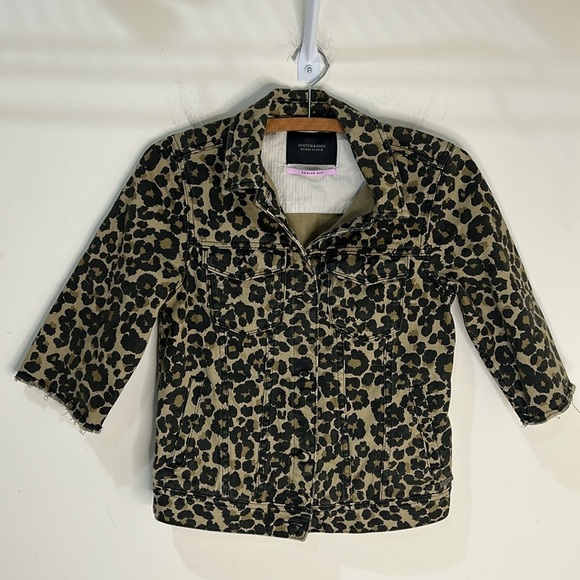 Scotch & Soda Maison Scotch Leopard Denim Jacket Size XS - Picture 3 of 16